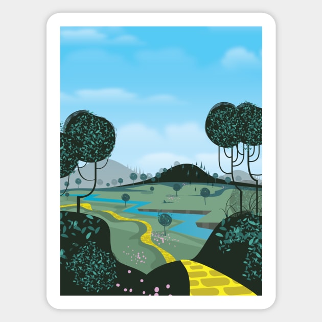 Yellow Brick Road Sticker by nickemporium1